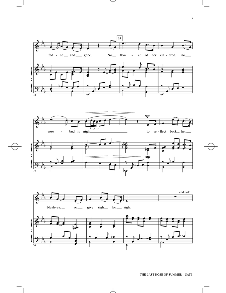 The Last Rose Of Summer 4-Part scores gallery preview page 2