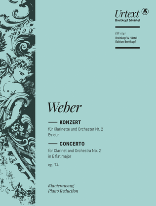 Book cover for Clarinet Concerto No. 2 in Eb major Op. 74