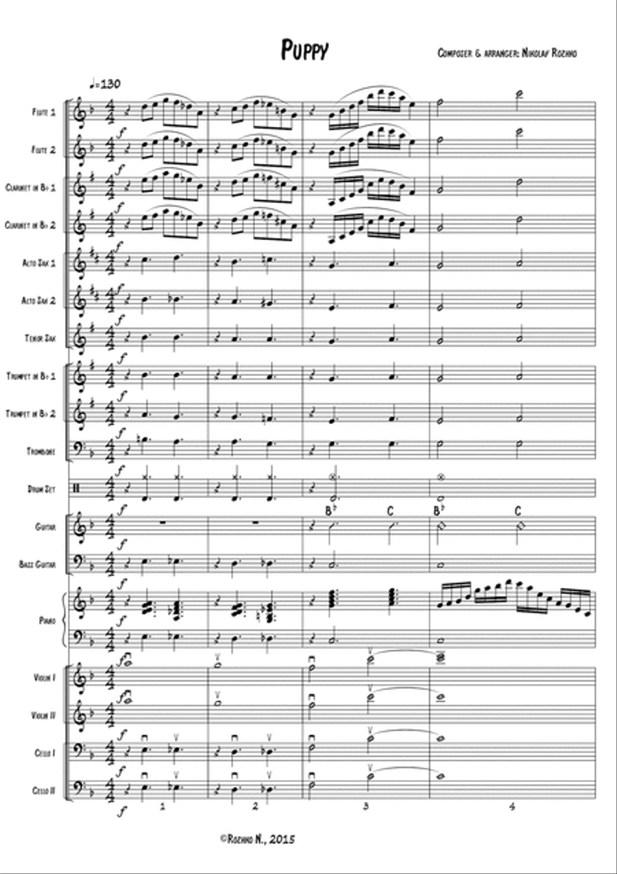 Trilogy Pets: Puppy, Kitten, Little Mouse (for a Variety Orchestra) Full Orchestra scores gallery preview page 2