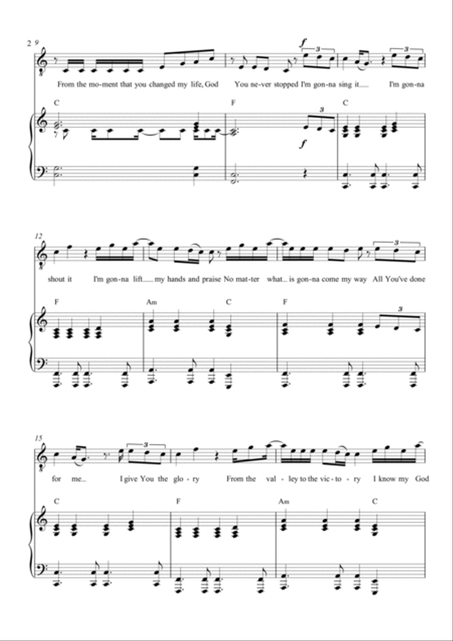 Praise The Lord Piano, Vocal, Guitar scores gallery preview page 2