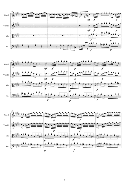 Vivaldi - Violin Concerto in E major RV 265 Op.3 No.12 for String Quartet image number null