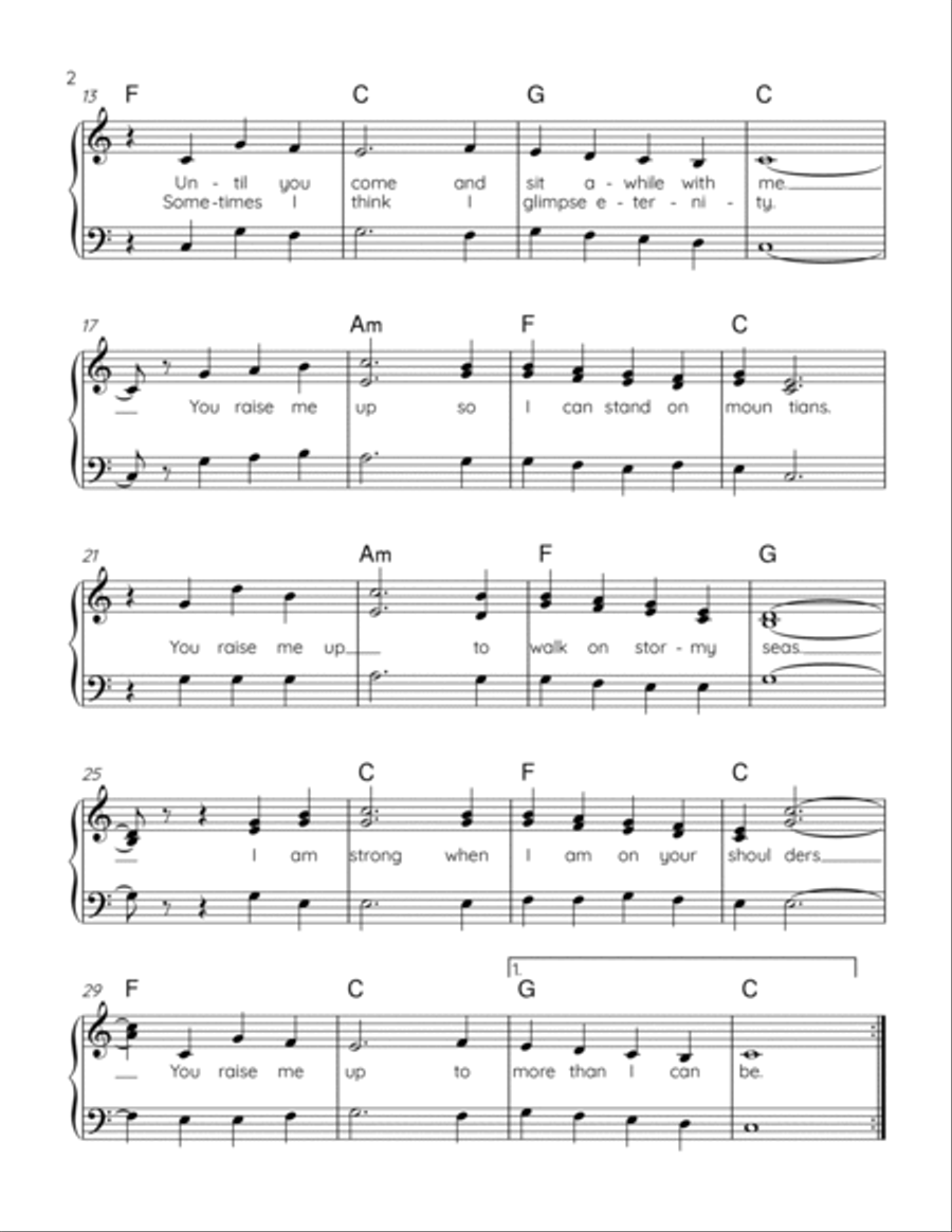 You Raise Me Up You Raise Me Up 2-Part scores gallery preview page 2