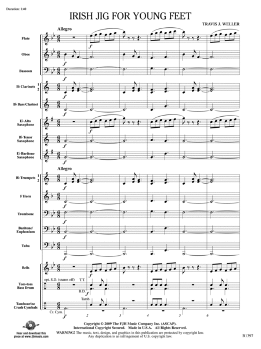 Irish Jig for Young Feet: Score Concert Band scores gallery preview page 3