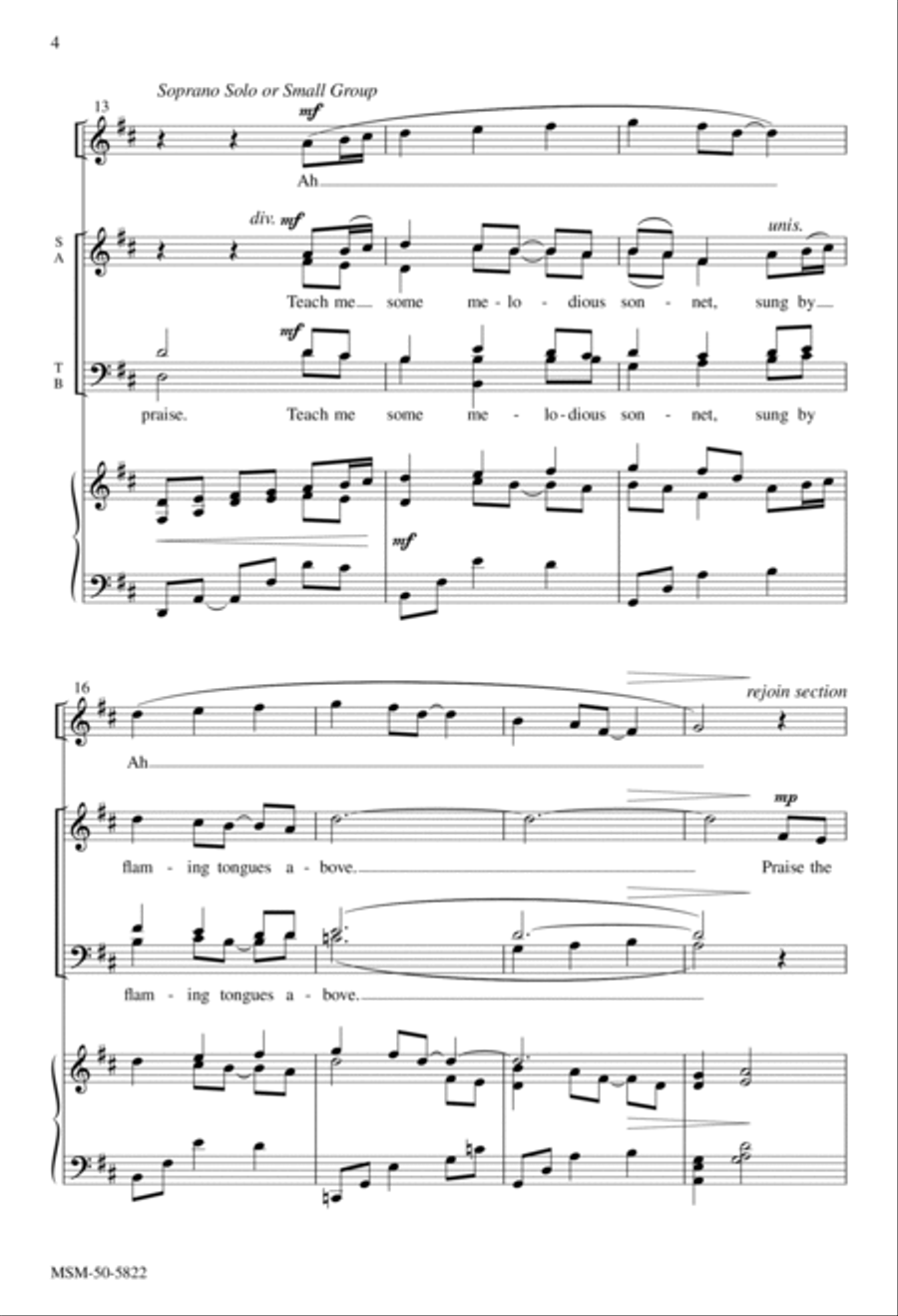 Come, Thou Fount of Every Blessing 4-Part scores gallery preview page 3