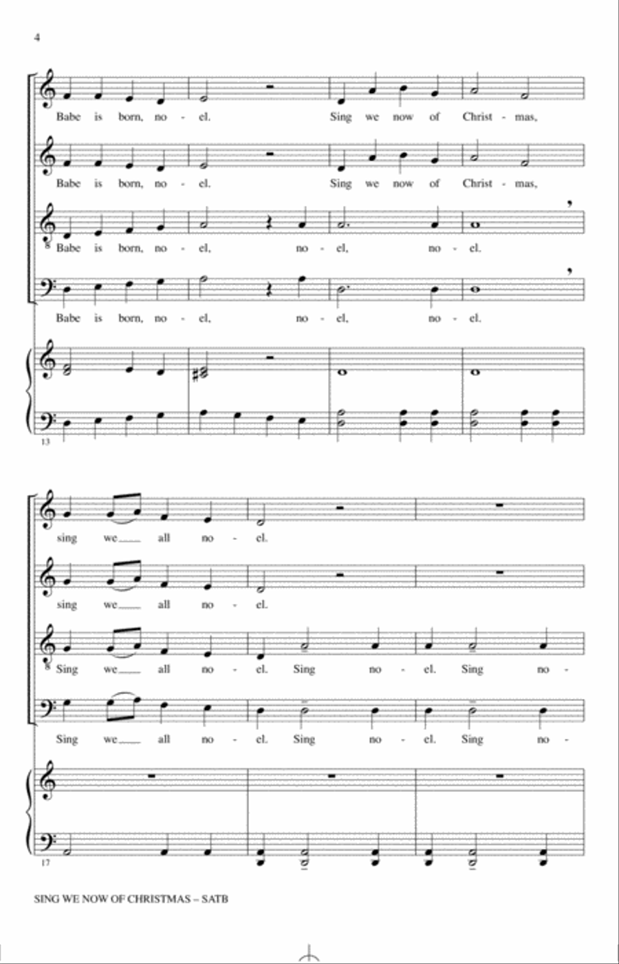 Sing We Now Of Christmas (
