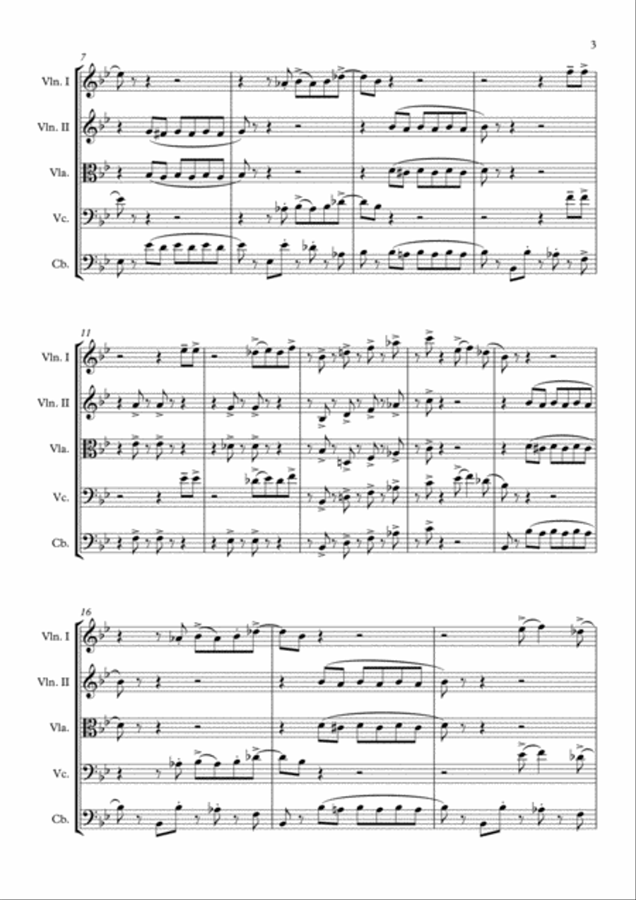 I Got You (I Feel Good) String Quintet scores gallery preview page 4