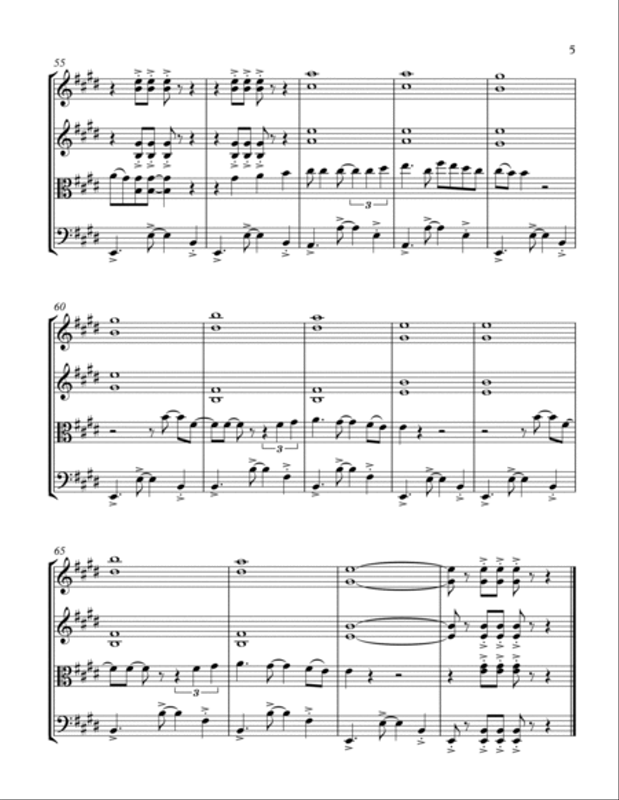 Save The Last Dance For Me String Quartet scores gallery preview page 5