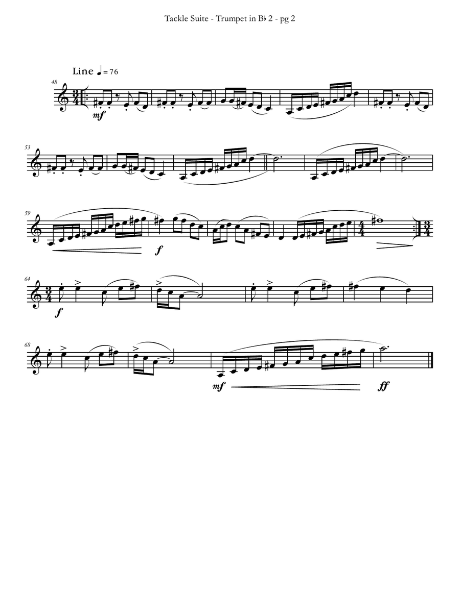 Tackle Suite for Trumpet Trio by Eddie Lewis Trumpet Trio scores gallery preview page 6