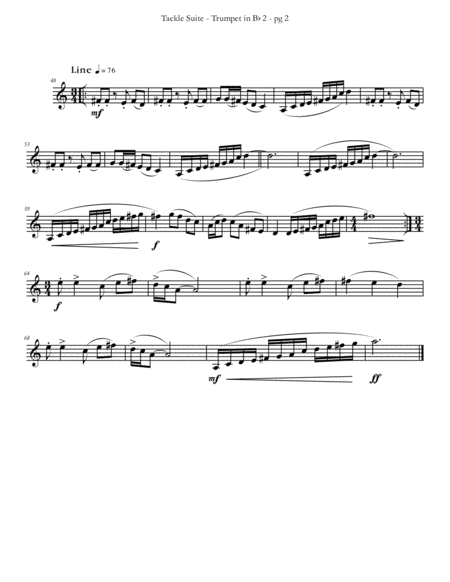 Tackle Suite for Trumpet Trio by Eddie Lewis image number null