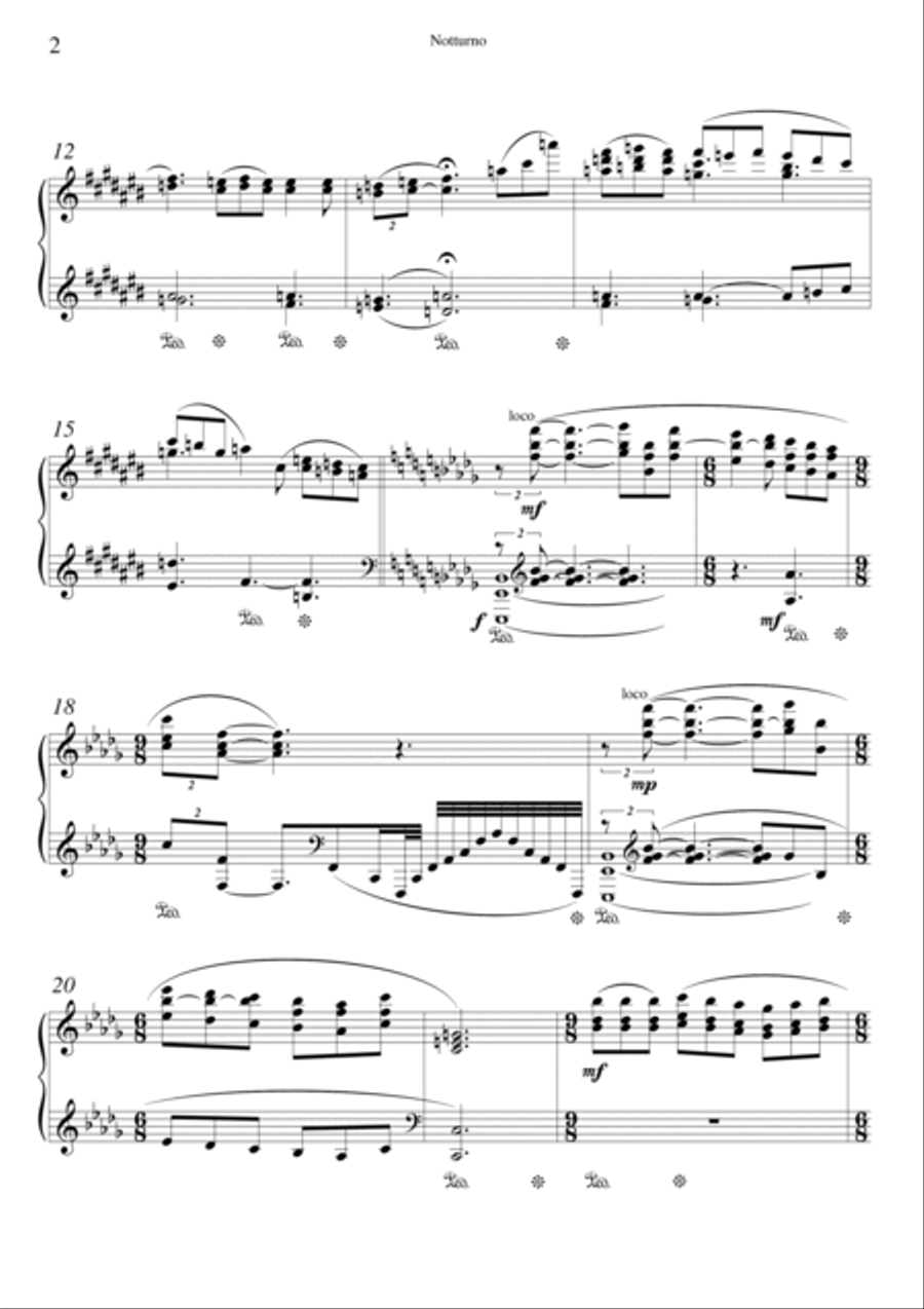 Notturno Piano Solo scores gallery preview page 2