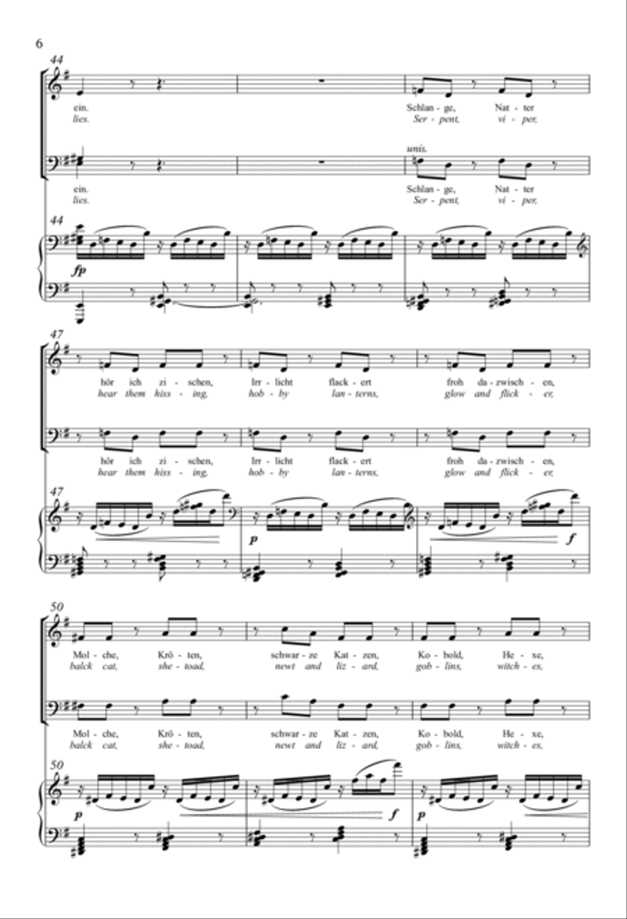 Chorus of Witches and Spirits 4-Part scores gallery preview page 5
