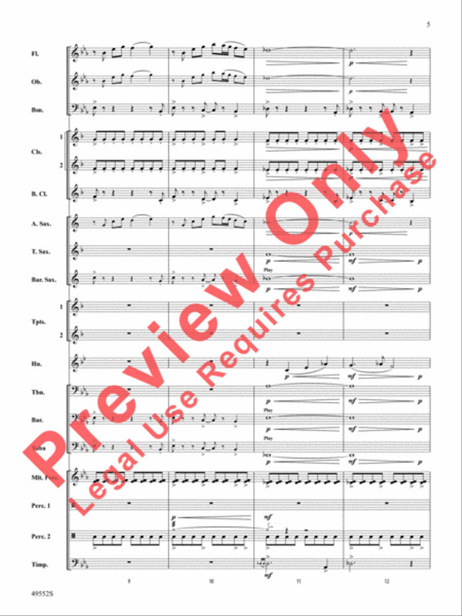 Dance of the Garden Gnomes Concert Band scores gallery preview page 6