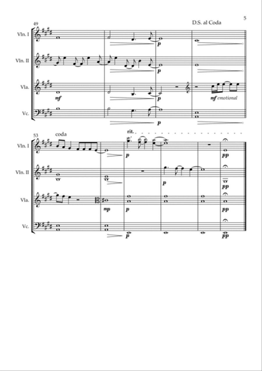 Falling String Quartet scores gallery preview page 5