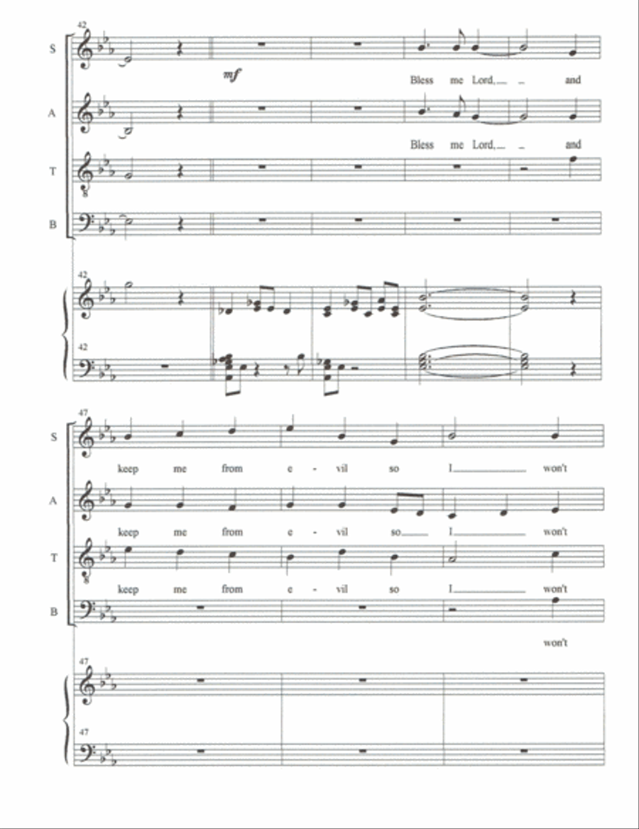 Jabez Prayer 4-Part scores gallery preview page 4