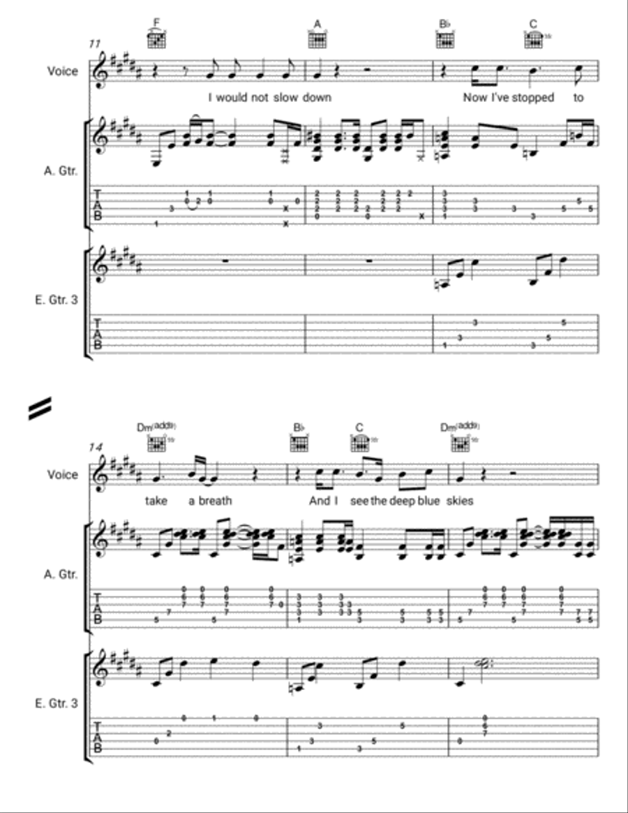 Free Electric Guitar scores gallery preview page 3