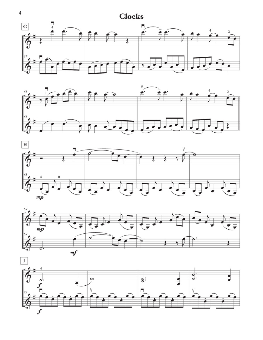 Clocks String Duet scores gallery preview page 4