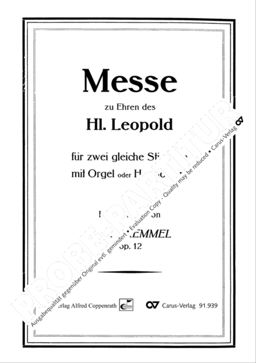 Messe zu Ehren des hl. Leopold TB scores gallery preview page 2