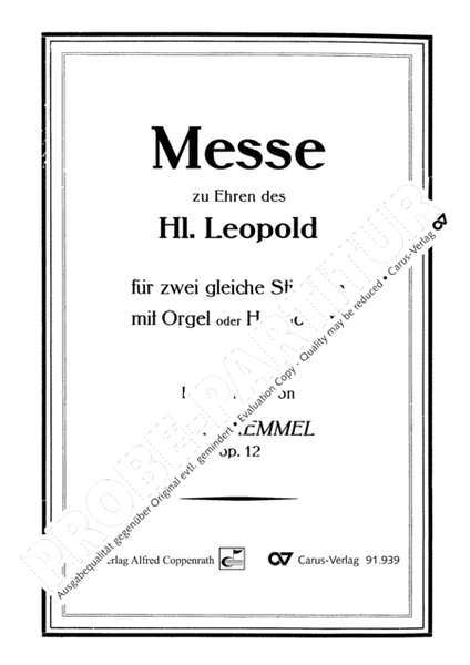 Messe zu Ehren des hl. Leopold