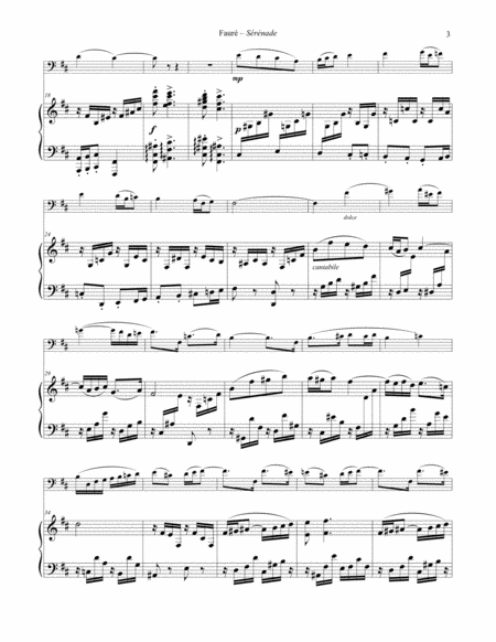 Sérénade, Op. 98 for Euphonium & Piano
