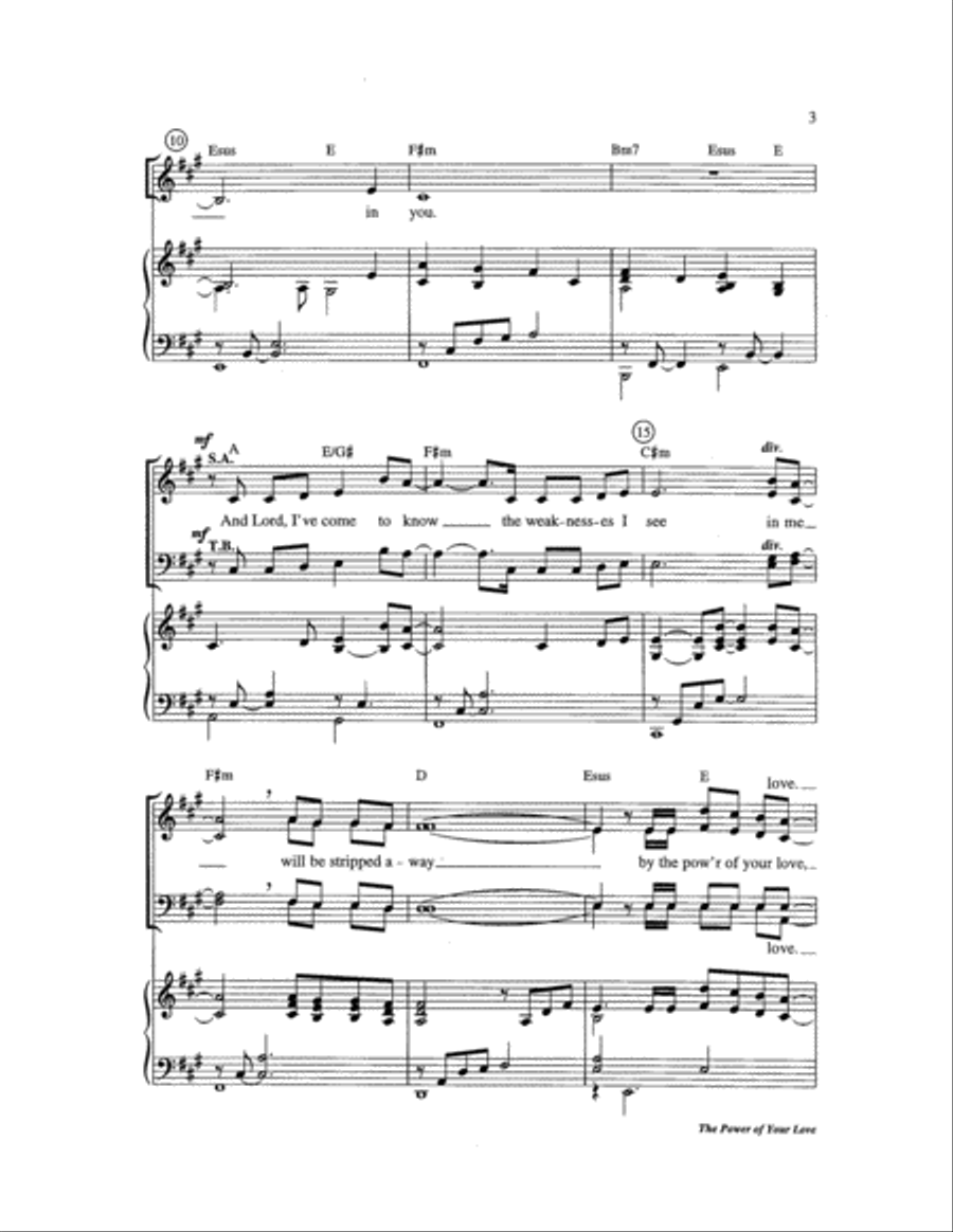 The Power of Your Love The Power of Your Love Choir scores gallery preview page 3