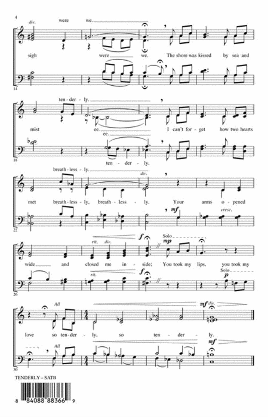 Tenderly Tenderly 4-Part scores gallery preview page 3