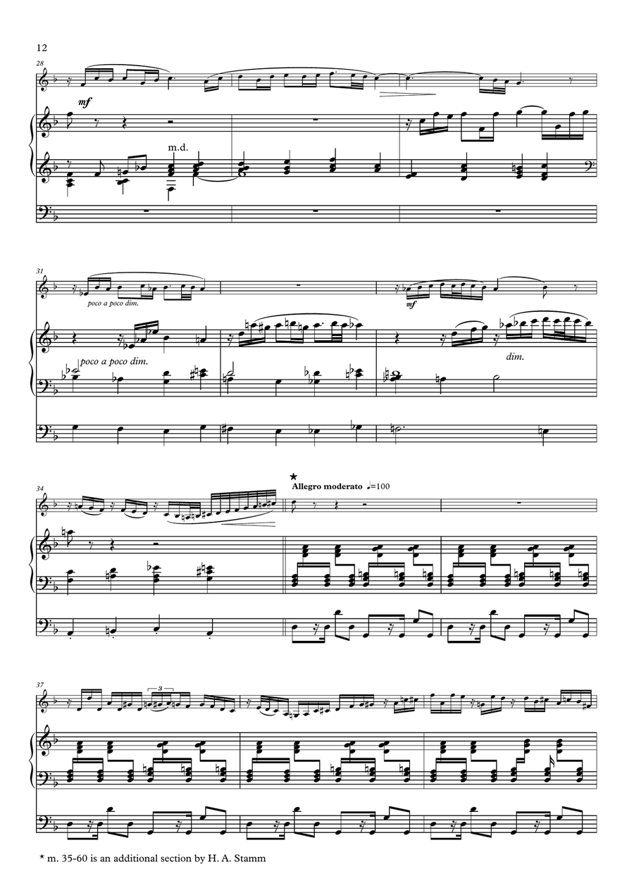 Cantilene for alto saxophone & organ by Fauré-Stamm Cantilene for alto saxophone & organ by Fauré-Stamm Woodwind Duet scores gallery preview page 4