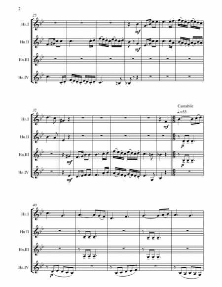 Episode Fugue - Brass Quartet - Chamber Music - 4 Horns in F - Intermediate Level image number null