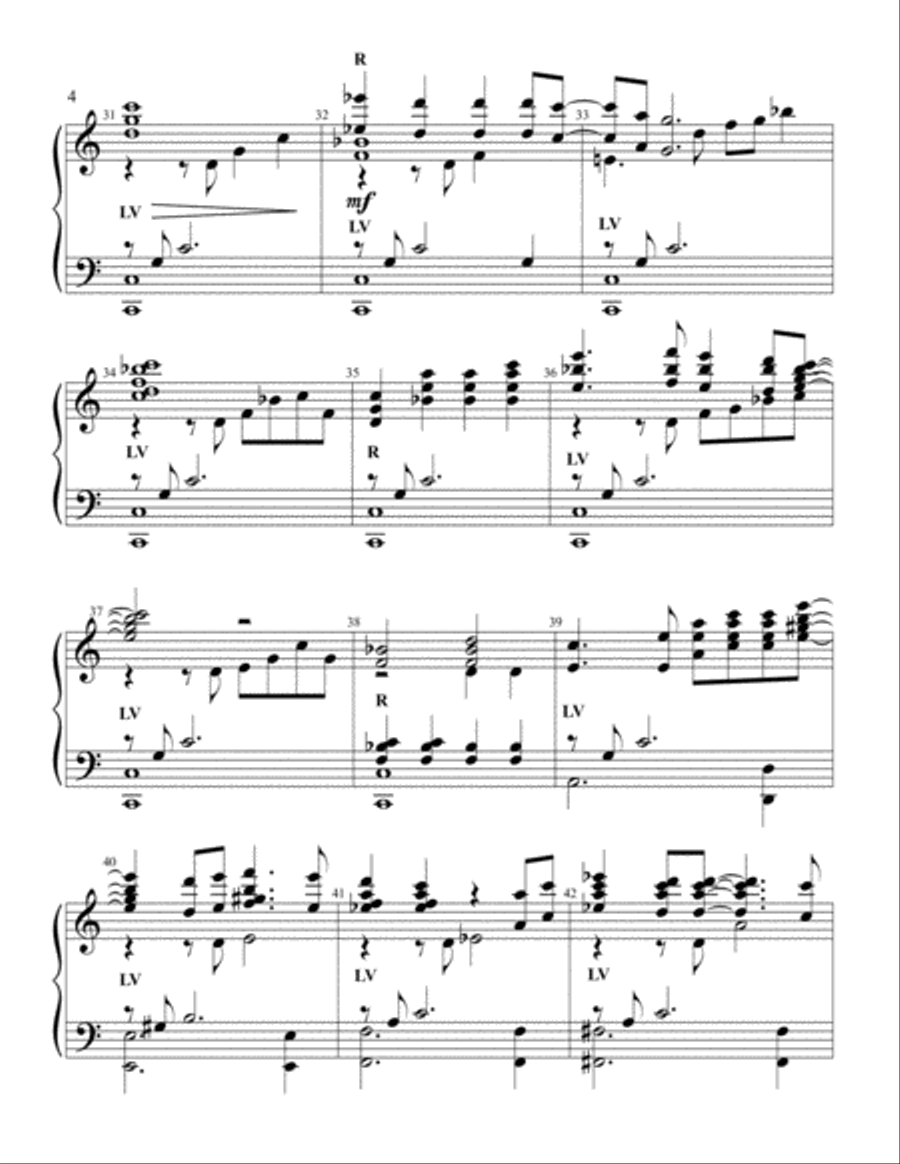 Walking In Memphis Handbell Choir scores gallery preview page 4