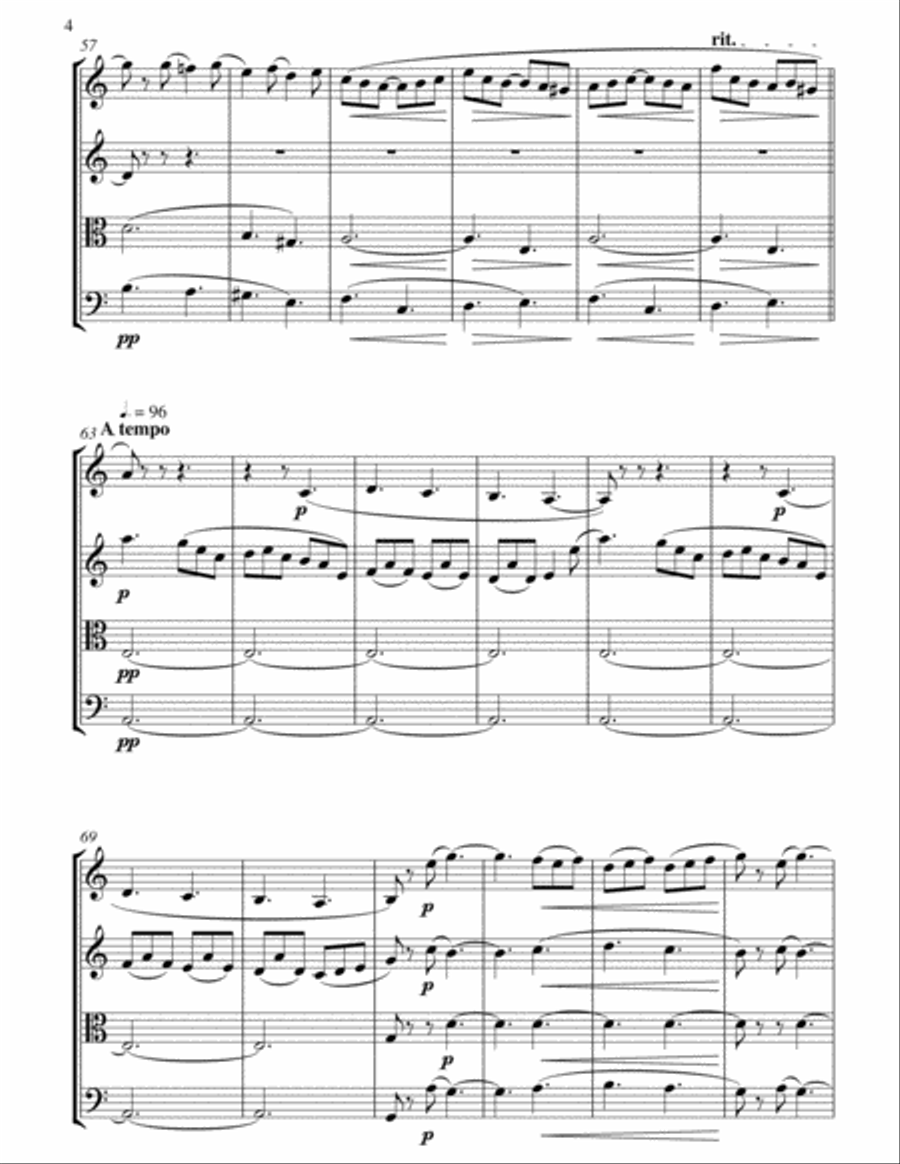Pastorale String Quartet scores gallery preview page 5