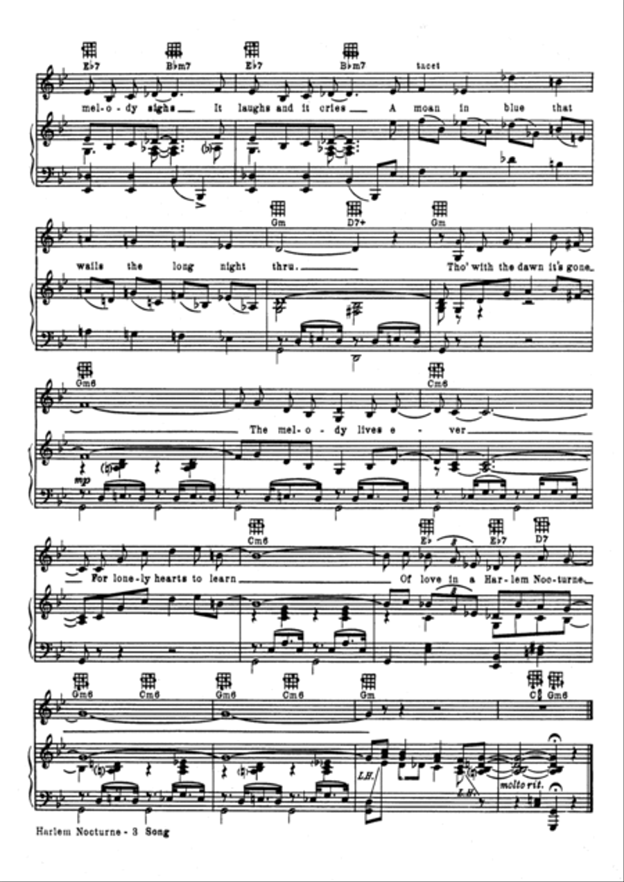 Harlem Nocturne Voice scores gallery preview page 4
