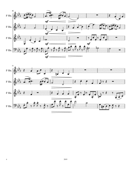 Borodin Streichquartette for four horns