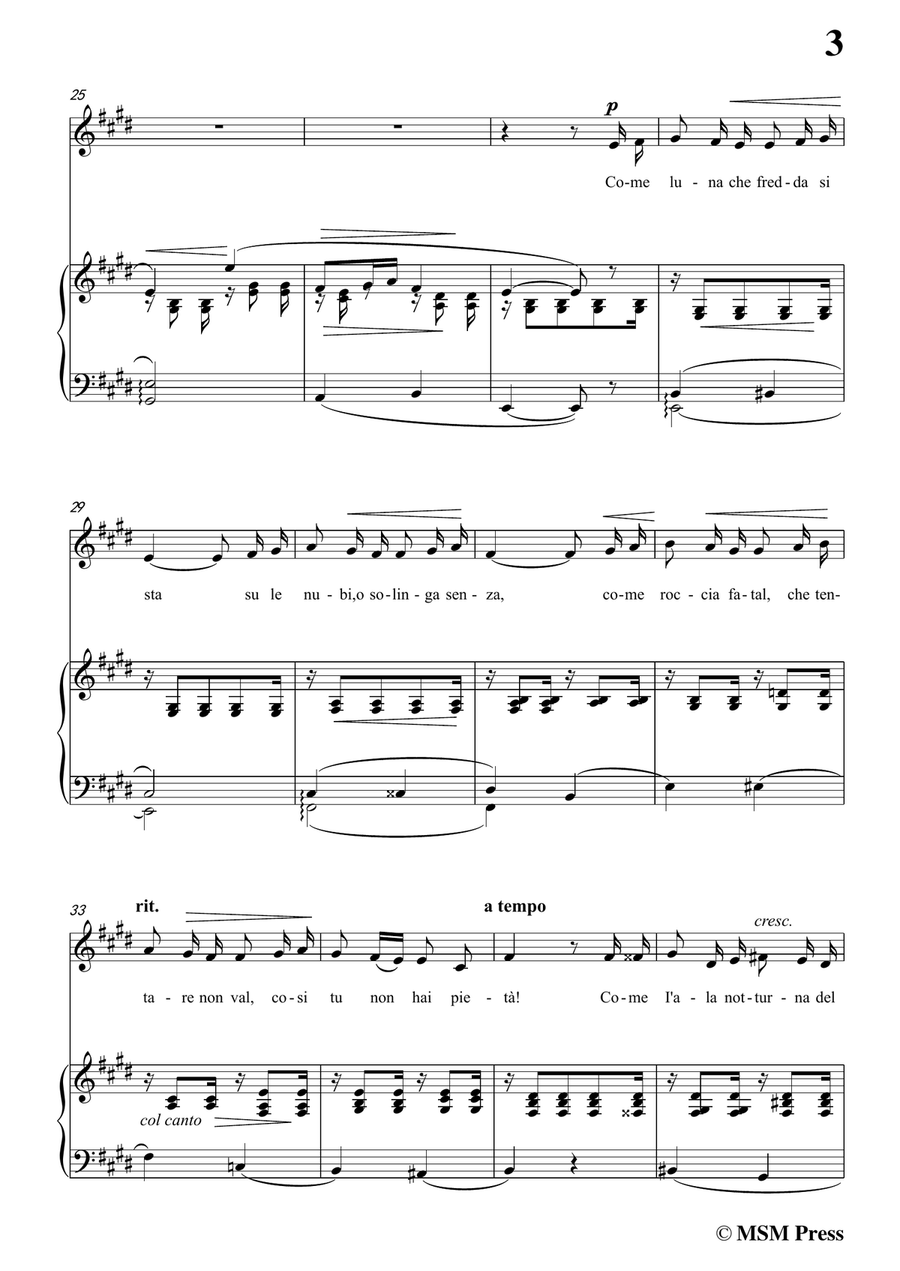 Tosti-Io voglio amarti! In E Major,for Voice and Piano Piano, Vocal scores gallery preview page 5