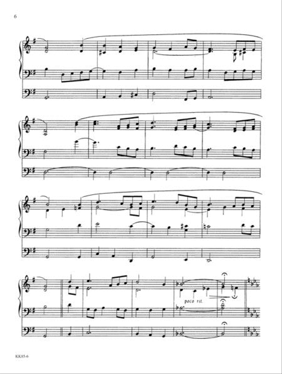 Easy Organ Transcriptions of Four Favorite Mormon Hymns, No. 4 Organ Solo scores gallery preview page 6