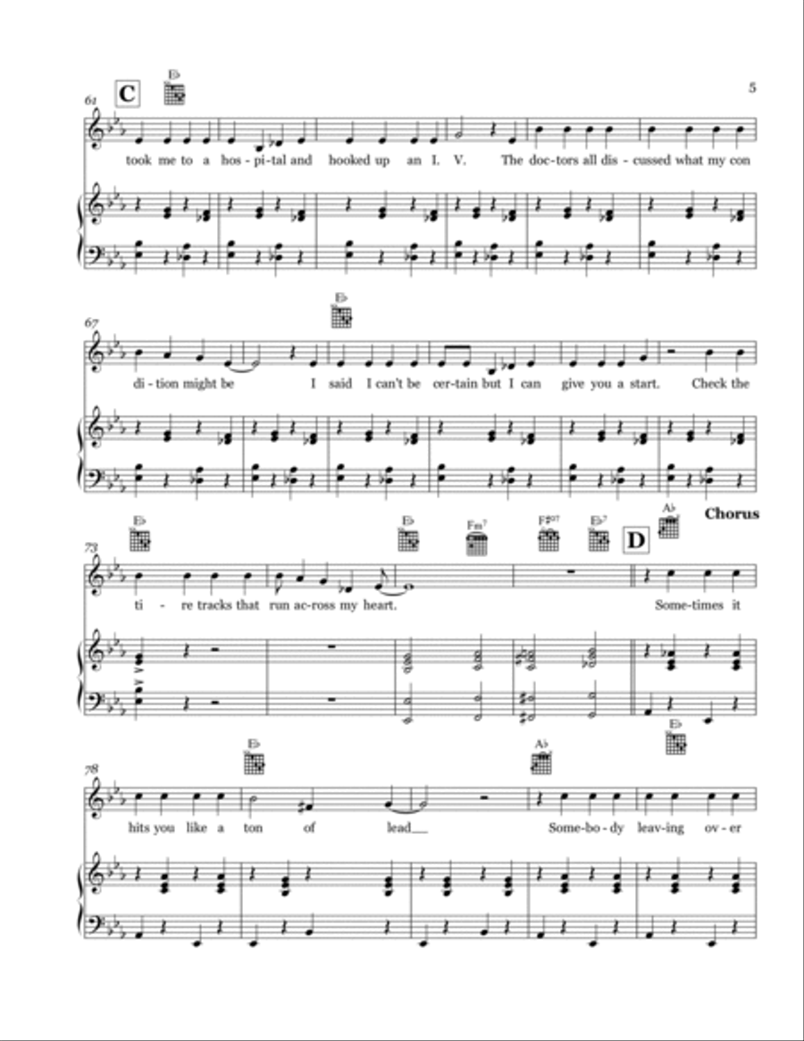Internal Bleeding Piano, Vocal, Guitar scores gallery preview page 5