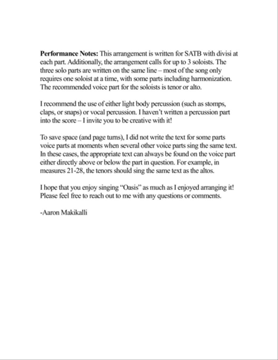 Oasis Oasis Divisi scores gallery preview page 2