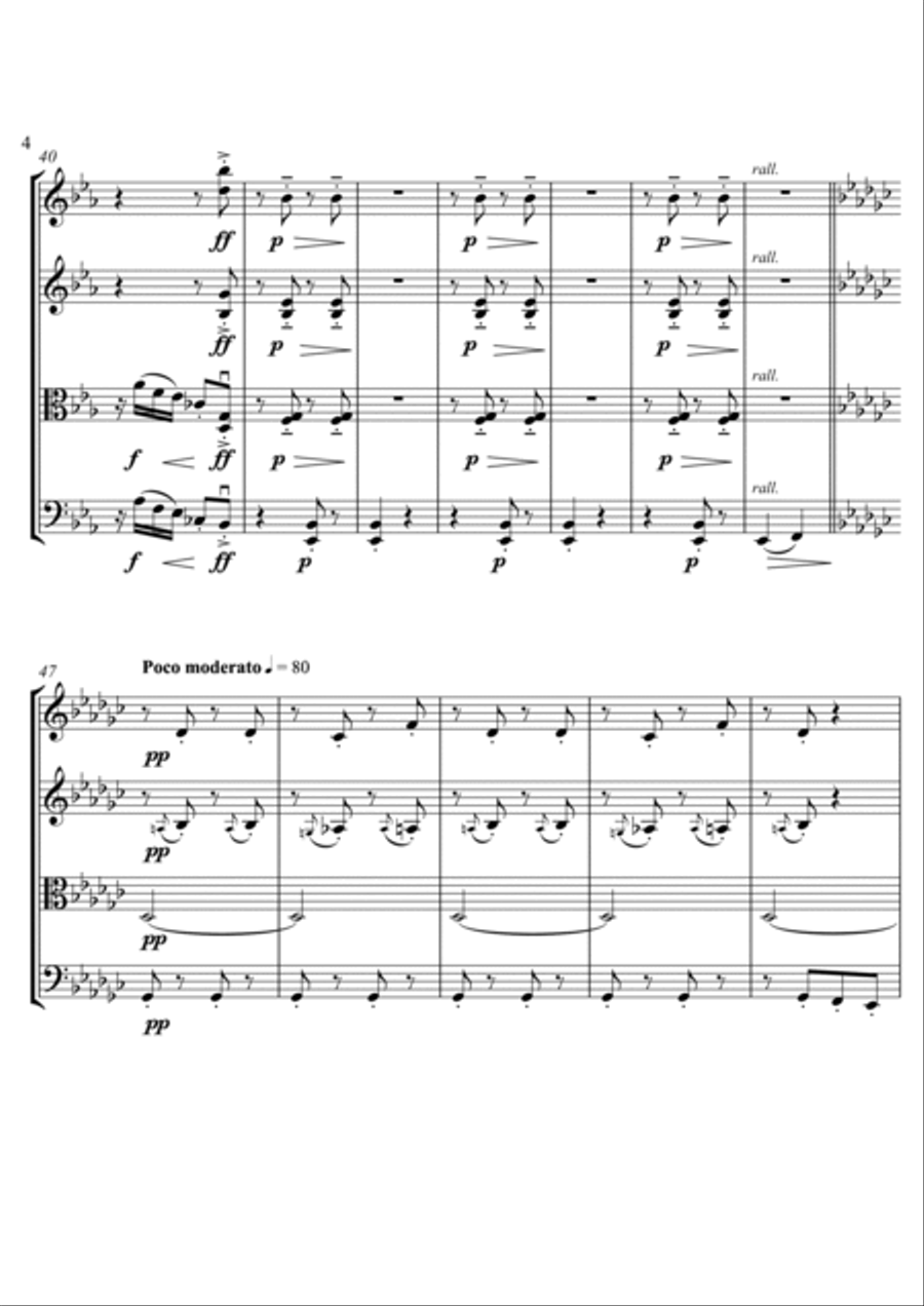 Golliwog's Cake-Walk String Quartet scores gallery preview page 4