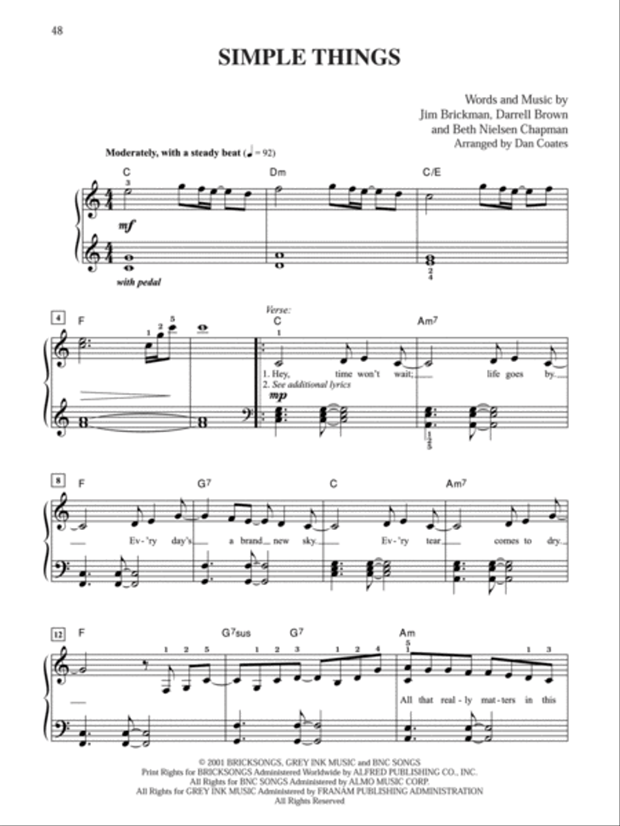 The Essential Jim Brickman, Volume 2 Easy Piano scores gallery preview page 3