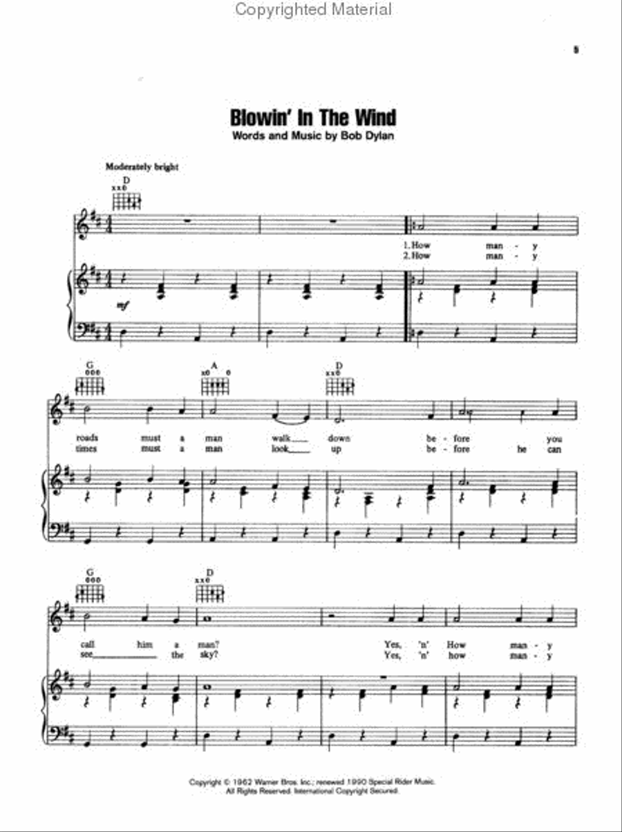 The Essential Bob Dylan Piano, Vocal, Guitar scores gallery preview page 3