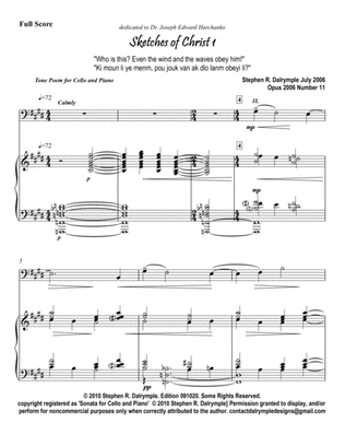 Sketches of Christ 1 "Even the Winds and Waves Obey Him" Tone Poem for Instrumental Solo & Piano