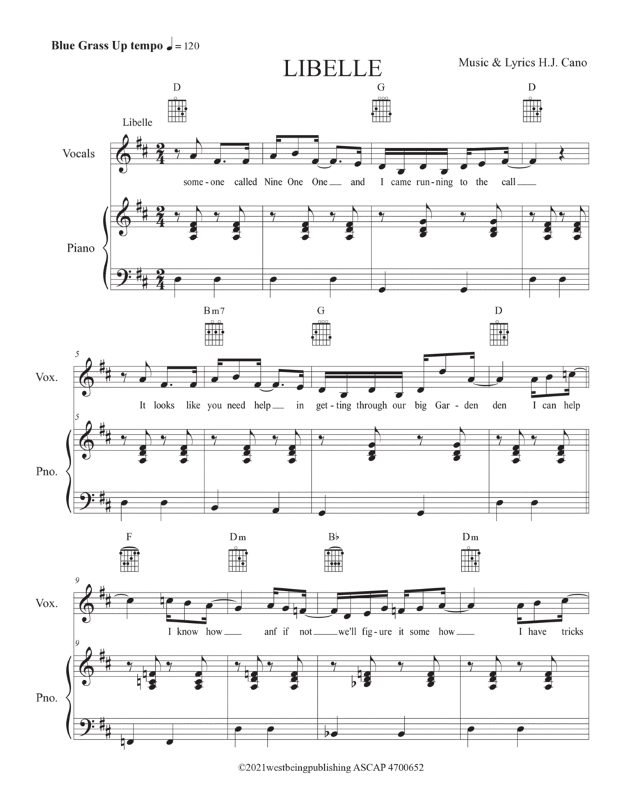 LiBelle Piano, Vocal, Guitar scores gallery preview page 1