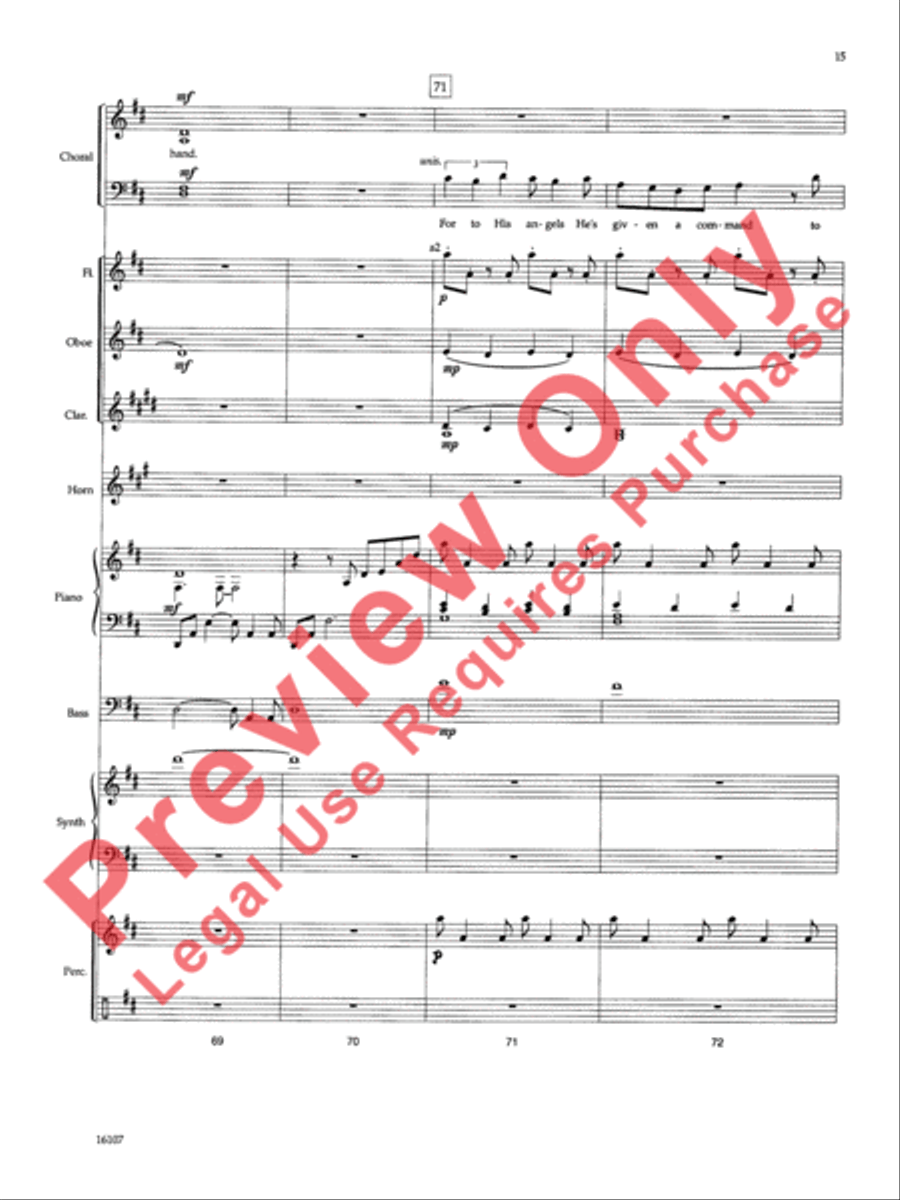 On Eagle's Wings Choir scores gallery preview page 16