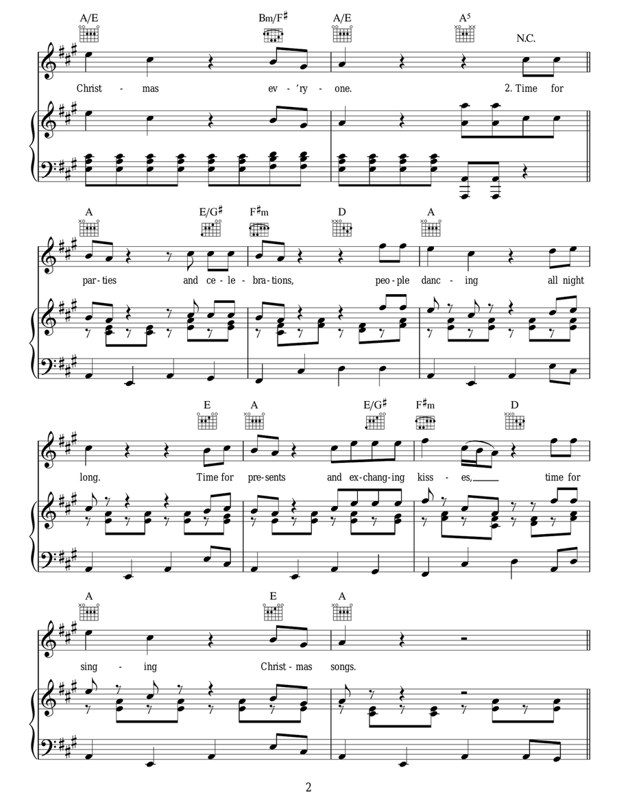 Merry Christmas Everyone Merry Christmas Everyone Acoustic Guitar scores gallery preview page 2