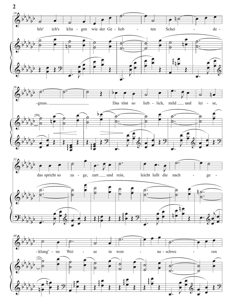 STRAUSS: Ich schwebe, Op. 48 no. 2 (transposed to G-flat major) Voice scores gallery preview page 3