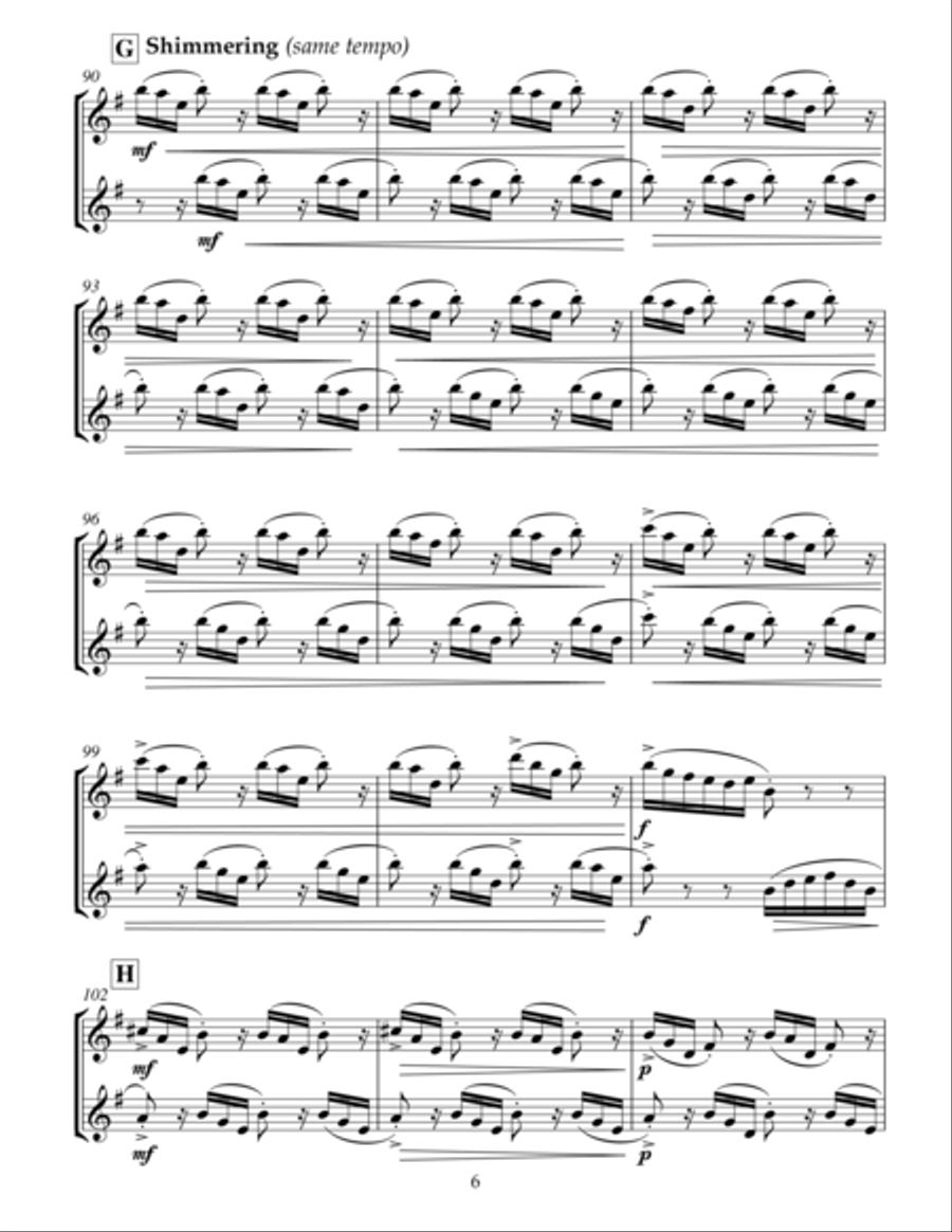 Poetic Images for Two Flutes Flute Duet scores gallery preview page 6