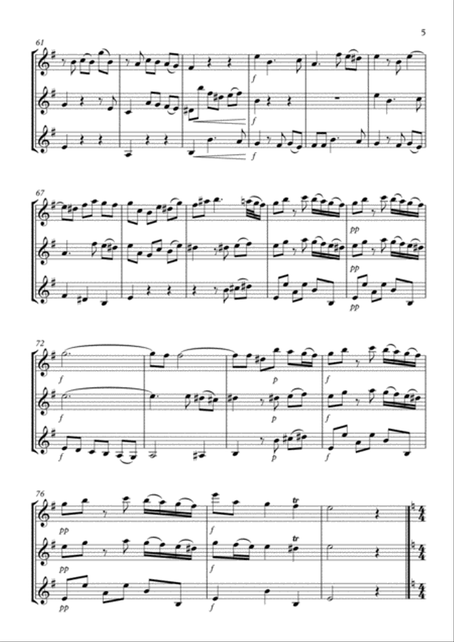 Three Sonatas No.4,5 & 6 Woodwind Trio scores gallery preview page 5