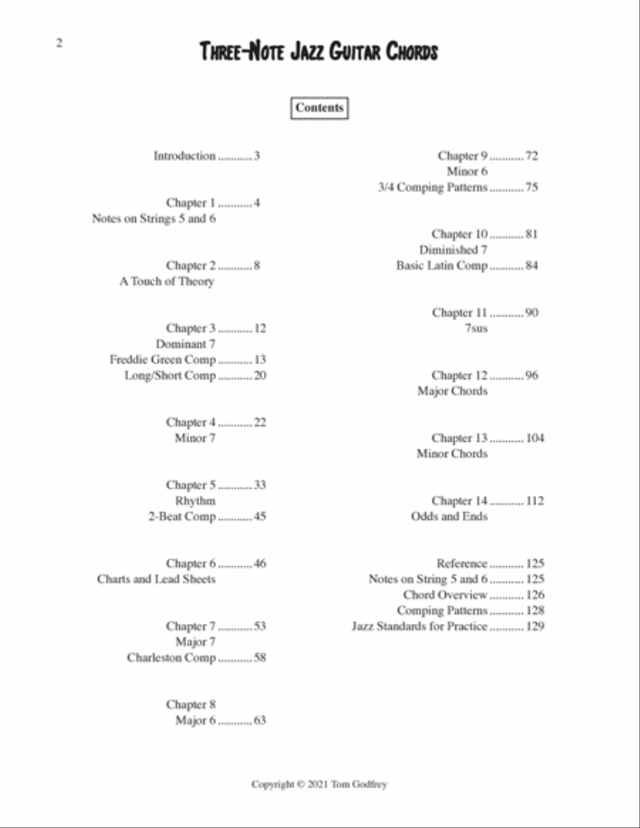 Three-Note Jazz Guitar Chords Electric Guitar scores gallery preview page 2
