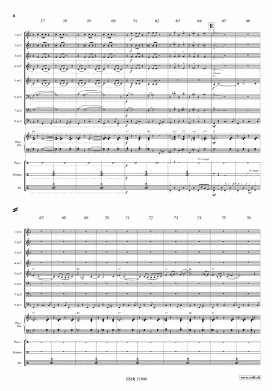 Bahia Blues Concert Band scores gallery preview page 6