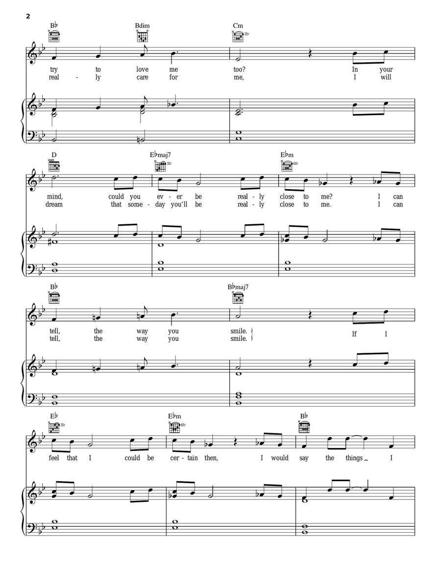 The Way I Feel Inside Piano, Vocal, Guitar scores gallery preview page 2