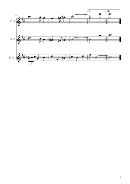 Greensleeves - Clarinet Trio image number null