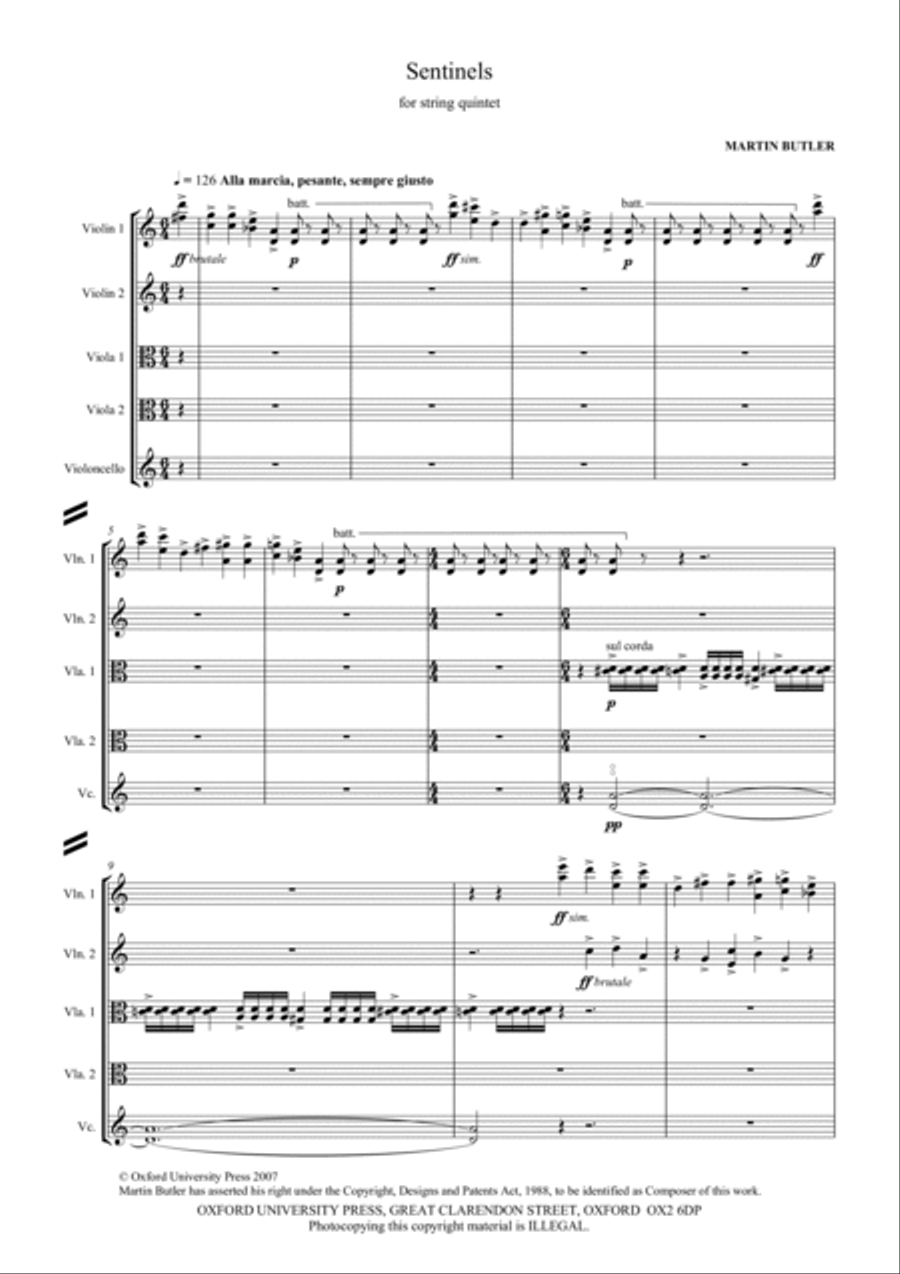Sentinels String Quintet scores gallery preview page 3